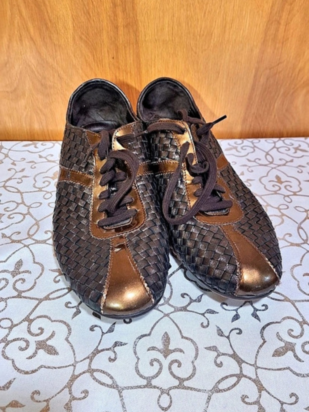 Nike Air & Cole Haan  Woven Sneakers Brown & Bronze US Size 10